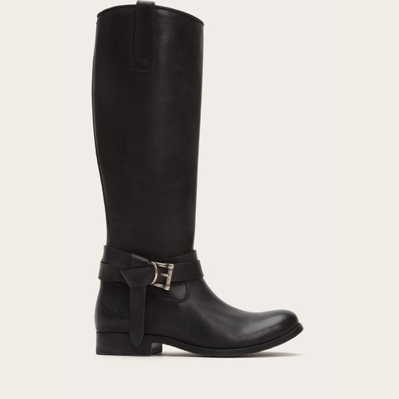 NWT Frye Mellissa Knotted Tall Black Boots Size 7B - Picture 2 of 7